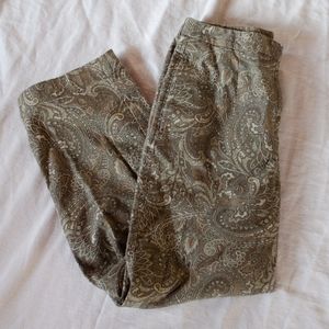 Talbots Paisley Pants Size 8 Stretch